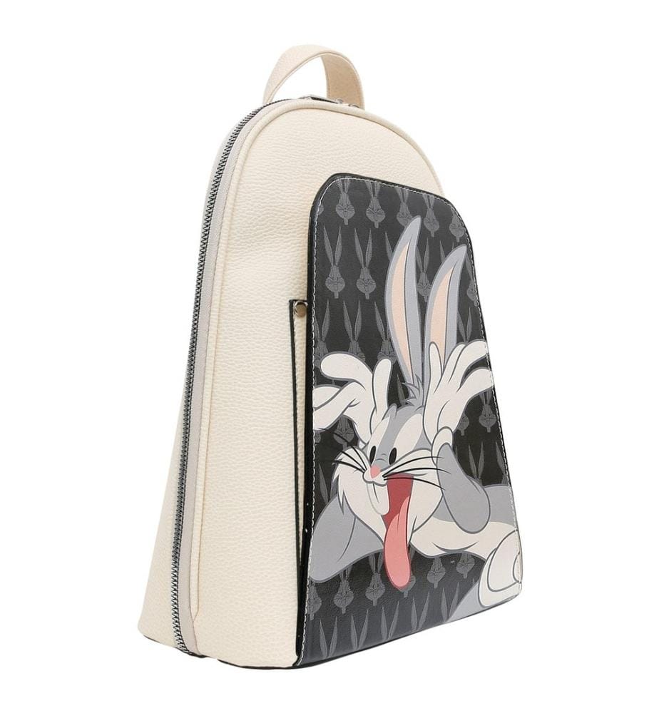 Sac à dos en cuir végétal blanc - Warner Bros Looney Tunes Playful Bugs Design