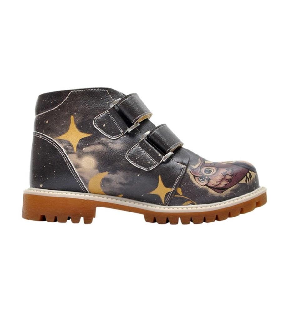 Stiefeletten Owls Family - Schwarz und Beige