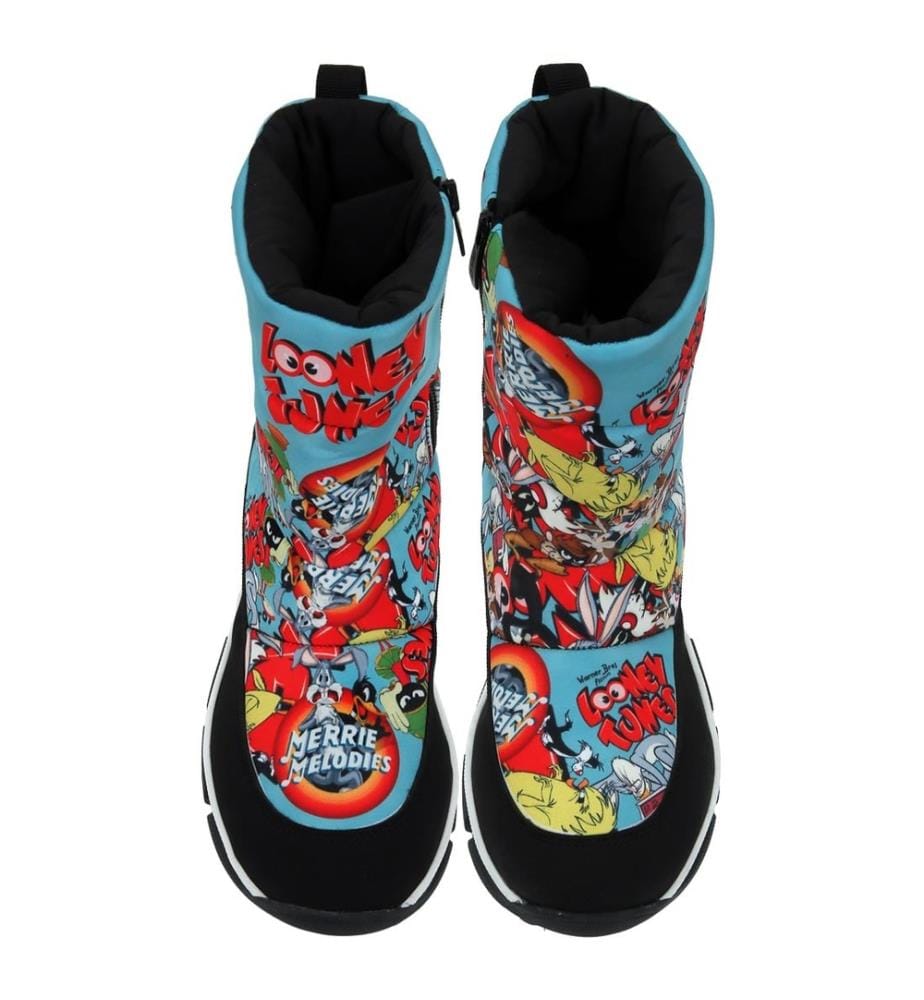 Vegan Multicolor Snow Boots - Warner Bros Looney Tunes The Toon Parade Design