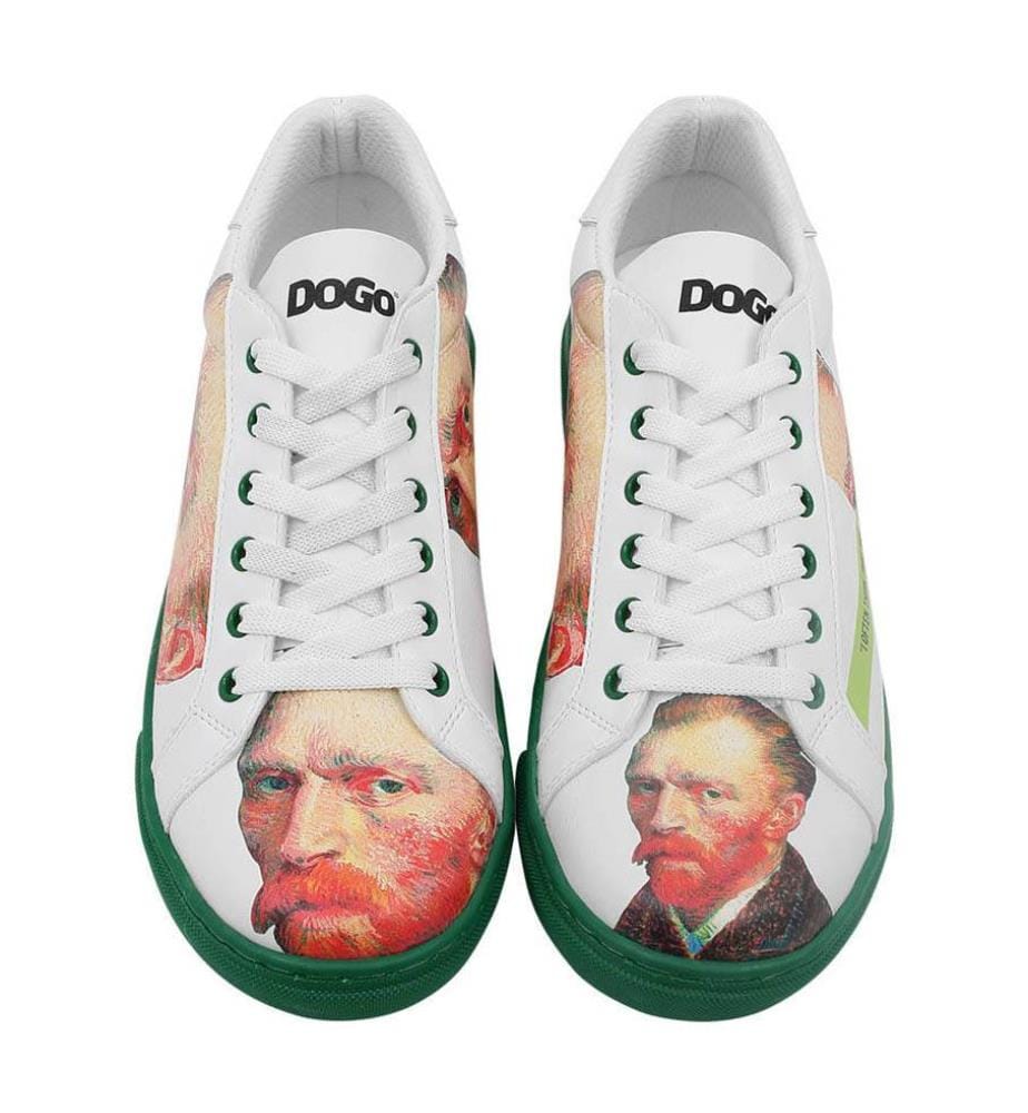 Sneaker aus pflanzlich gegerbtem Leder Selbstporträt von Vincent van Gogh - Weiss