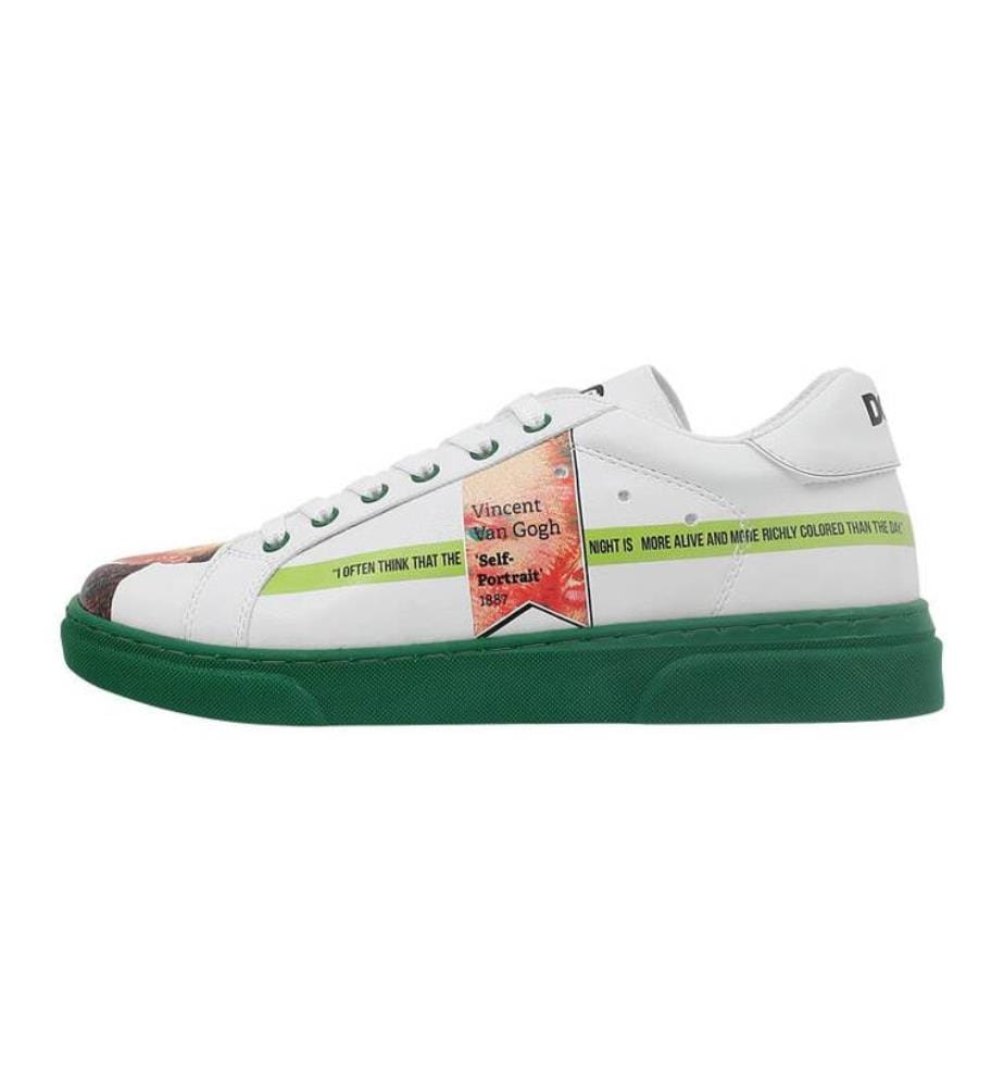 Sneaker aus pflanzlich gegerbtem Leder Selbstporträt von Vincent van Gogh - Weiss