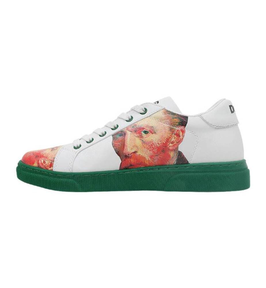 Sneaker aus pflanzlich gegerbtem Leder Selbstporträt von Vincent van Gogh - Weiss