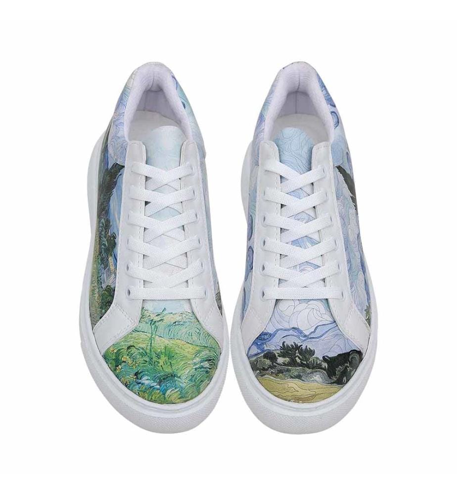 Sneakers Vincent van Gogh Ein Weizenfeld mit Zypressen-Motiv - Multicolor