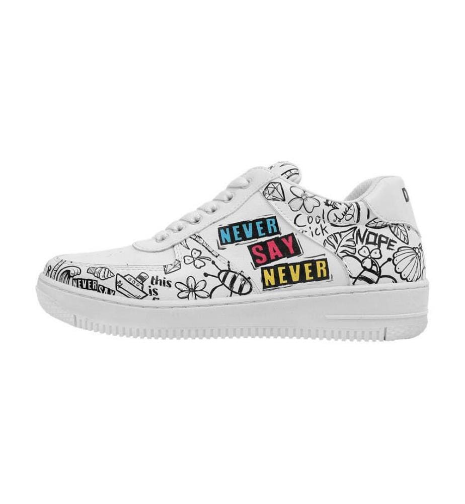 Baskets en cuir Vegan Never Say Never Tasarim - Blanc