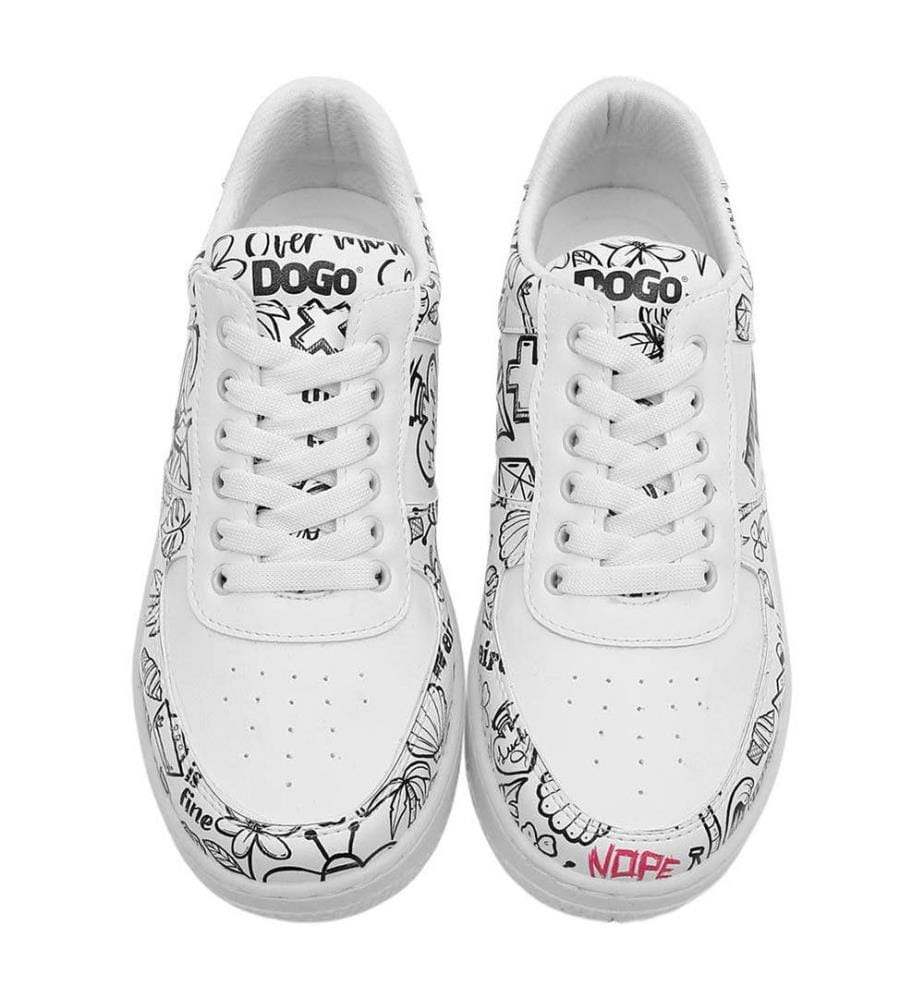 Baskets en cuir Vegan Never Say Never Tasarim - Blanc