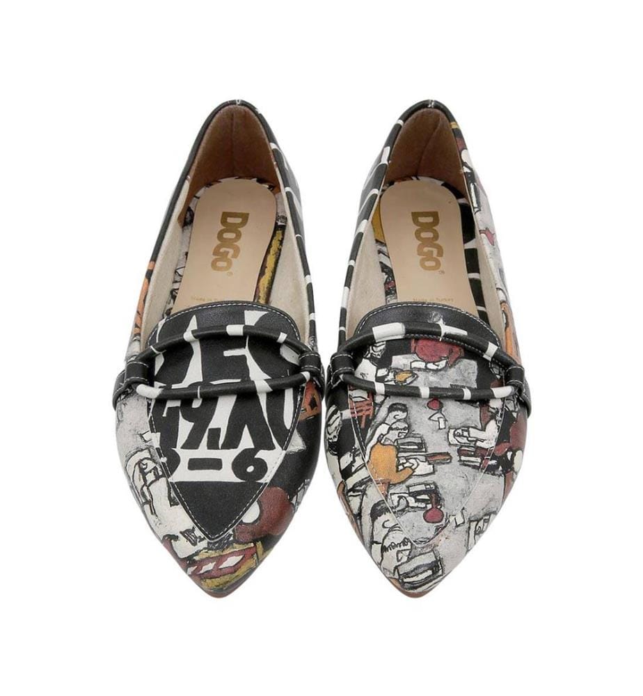Mehrfarbige flache Schuhe aus veganem Leder - Supper Design