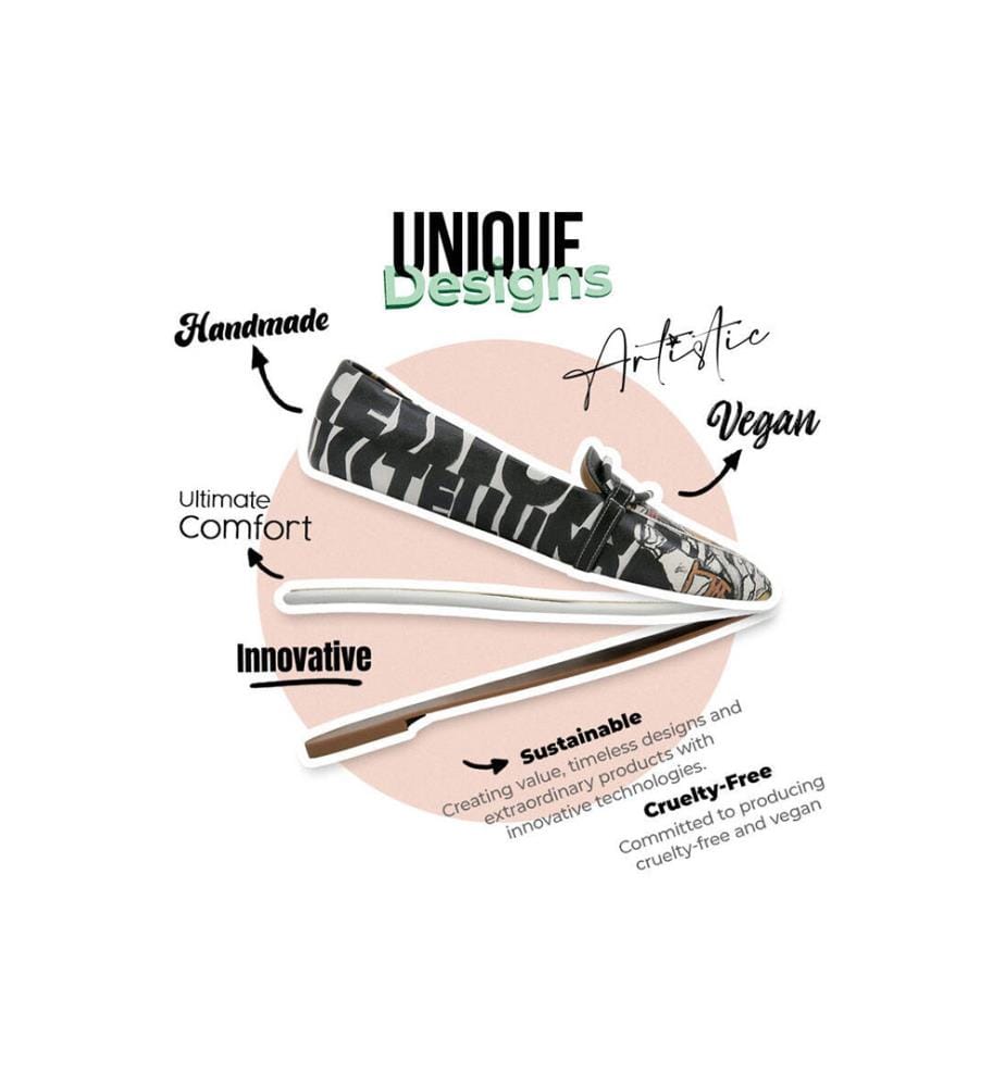 Mehrfarbige flache Schuhe aus veganem Leder - Supper Design