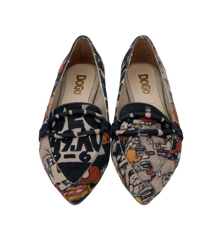 Mehrfarbige flache Schuhe aus veganem Leder - Supper Design