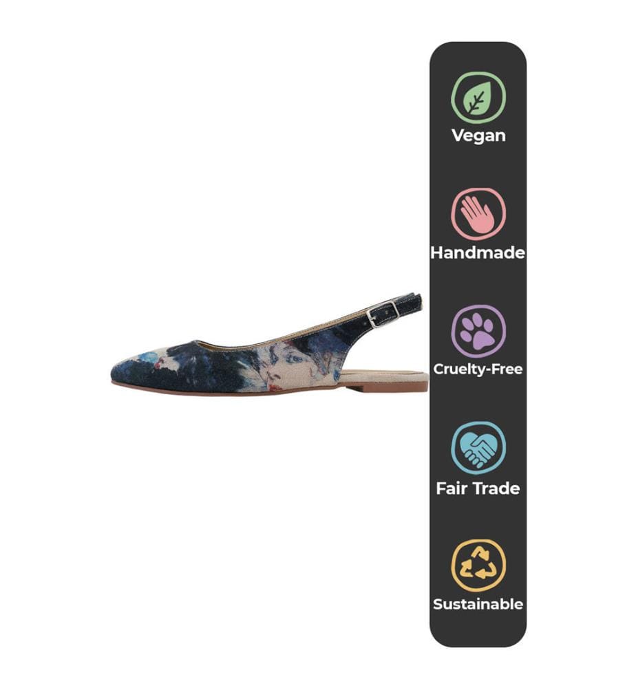 Vegane Leder Multicolor flache Schuhe - Damen Design