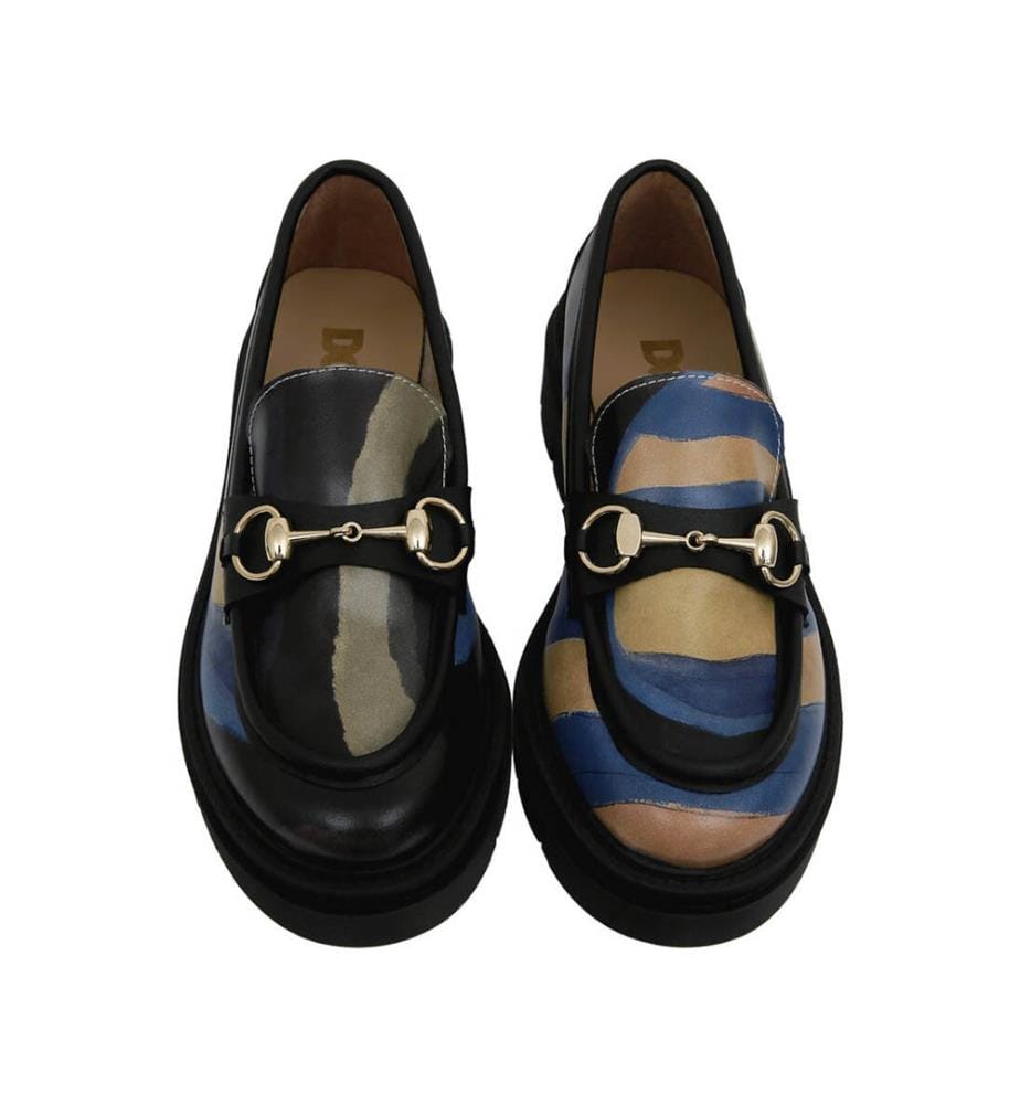 Mehrfarbige Loafers aus Veganleder - Window Design