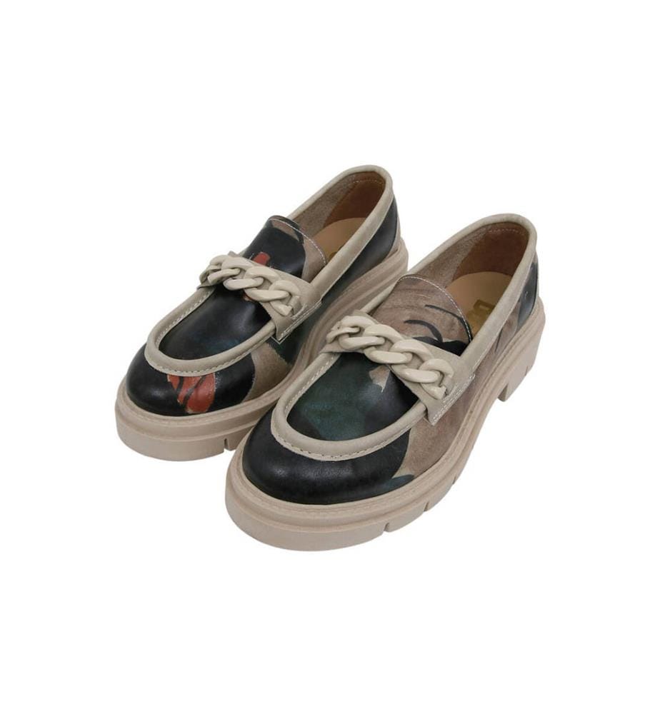 Mehrfarbige Loafers aus Veganleder - Petals Design