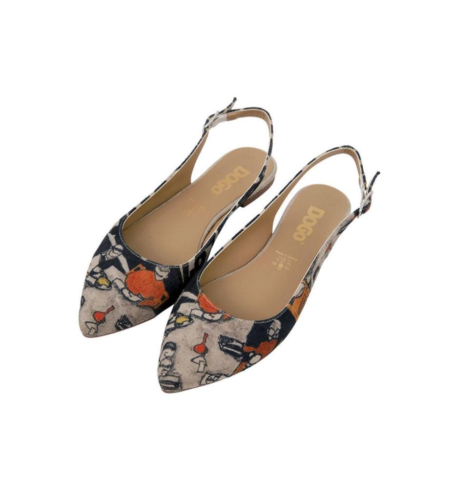 Mehrfarbige flache Schuhe aus veganem Leder - Supper Design