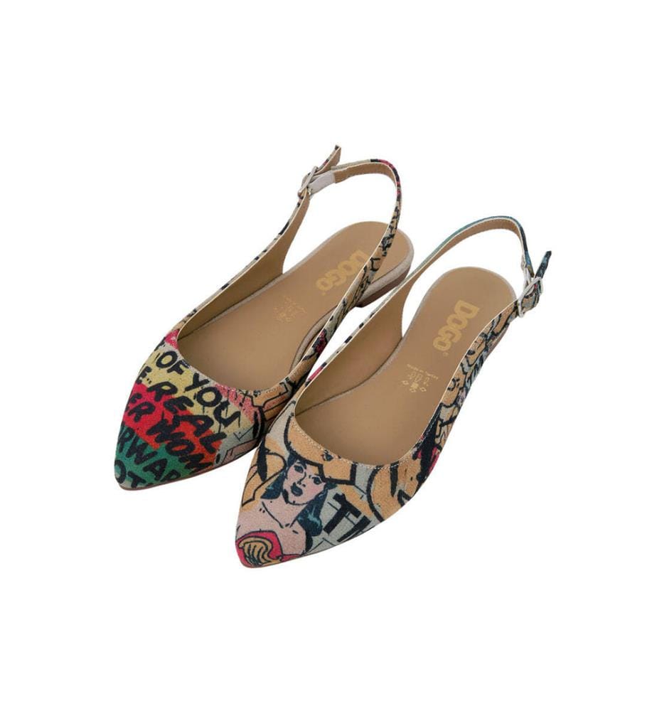 Vegan Leder Multicolor flache Schuhe - Warner Bros Wonder Woman Design
