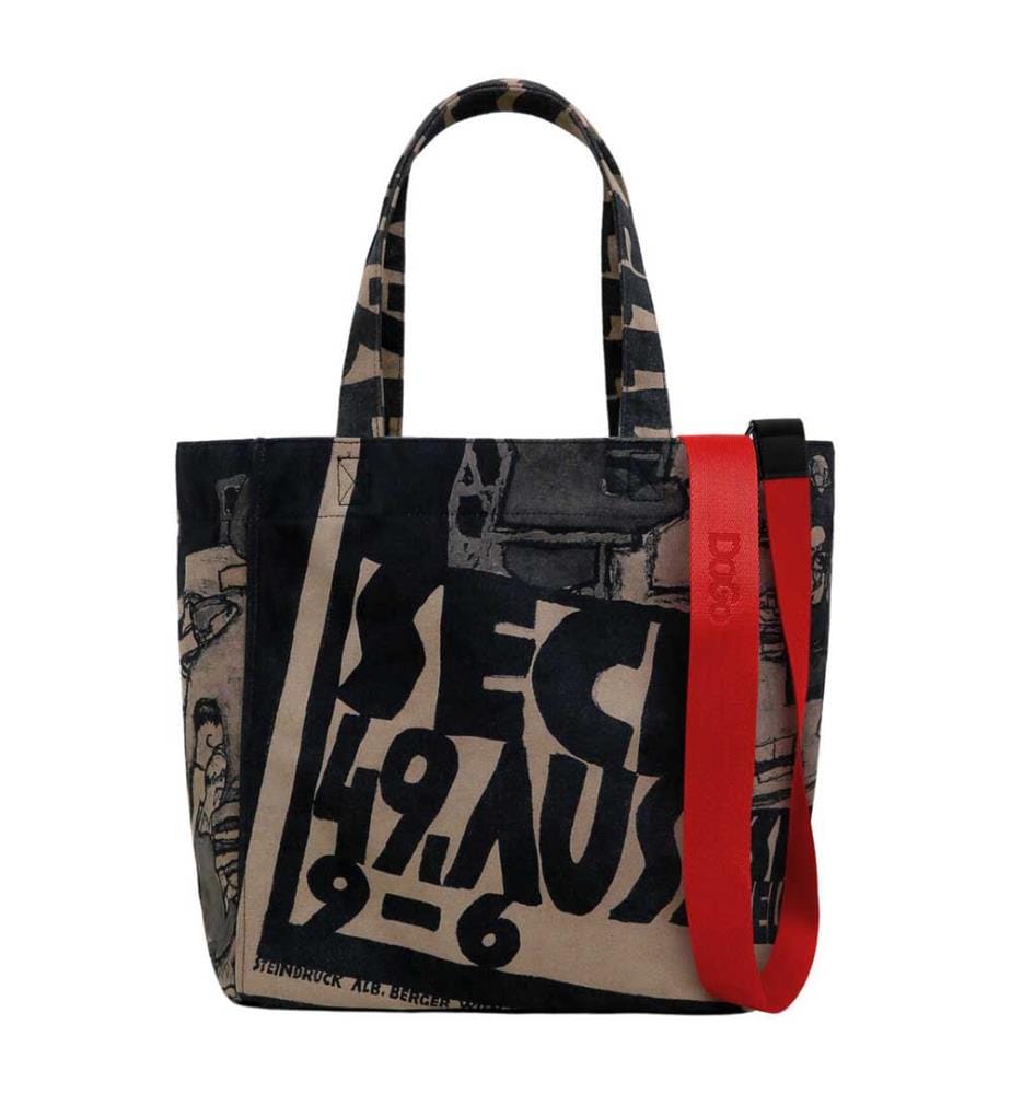 Grand sac fourre-tout noir Végétalien - Supper Design