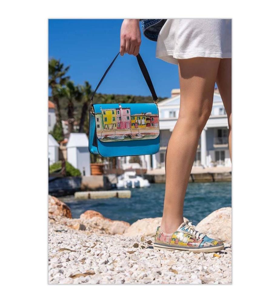 Handtasche Die Insel Burano - Mehrfarbig