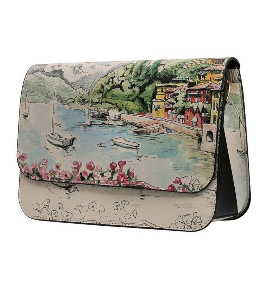 Handtasche aus veganem Leder - 'Lago di Como' - Beige