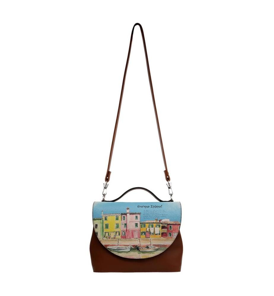 Veganes Portemonnaie Burano Island Design - Mehrfarbig