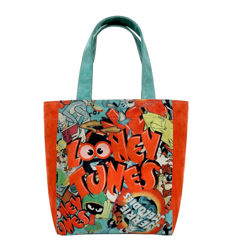 Vegan-Tasche für Damen, mehrfarbig, gross – Warner Bros. „The Toon Parade“-Motiv
