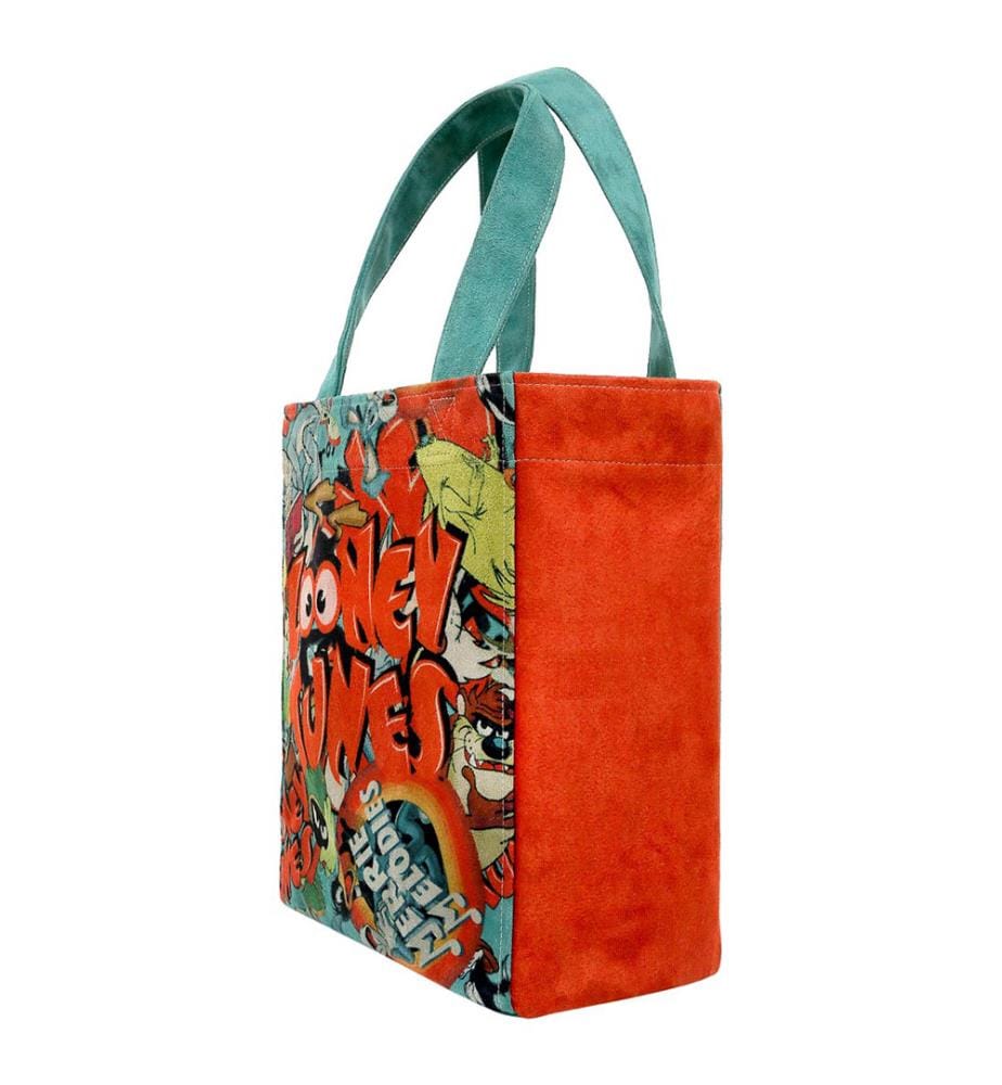 Vegan-Tasche für Damen, mehrfarbig, gross – Warner Bros. „The Toon Parade“-Motiv