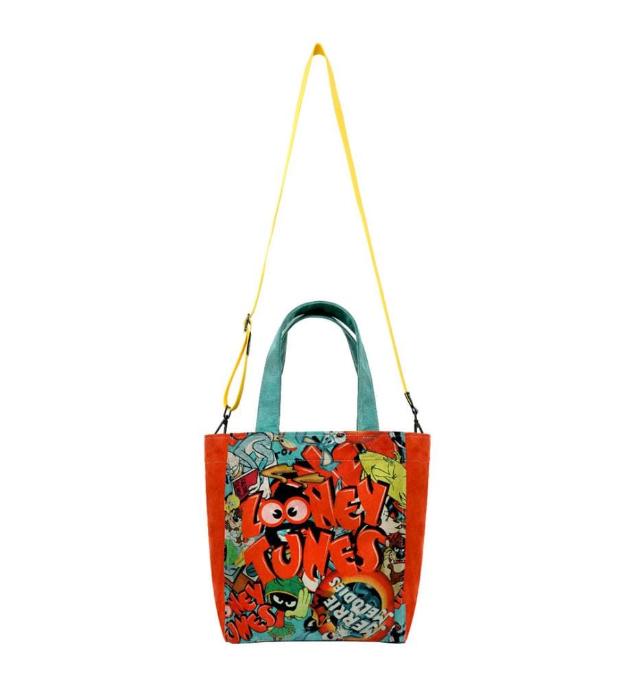 Vegan-Tasche für Damen, mehrfarbig, gross – Warner Bros. „The Toon Parade“-Motiv