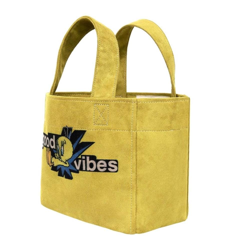 Sac fourre-tout moyen vert végétal - Warner Bros Tweety Good Vibes Only Design