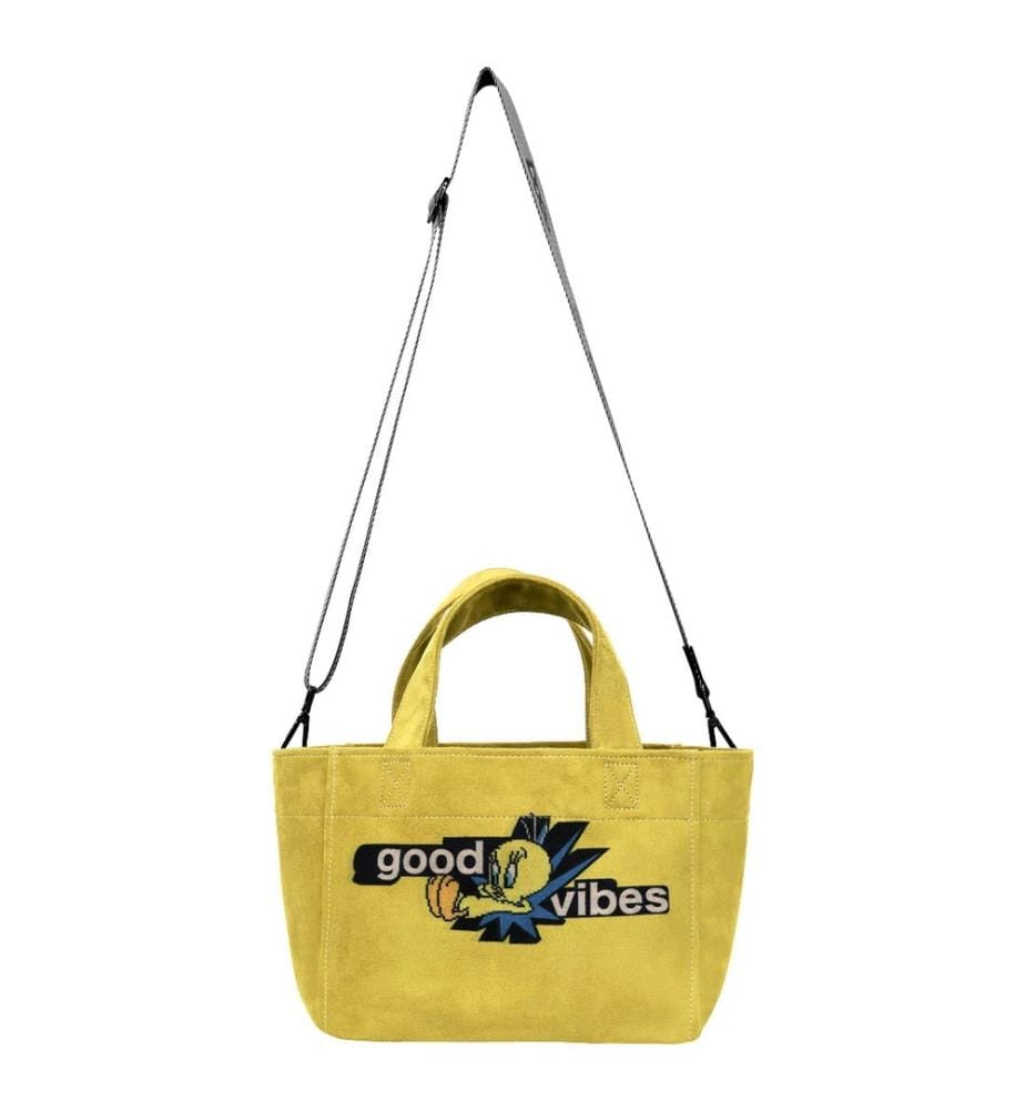 Sac fourre-tout moyen vert végétal - Warner Bros Tweety Good Vibes Only Design