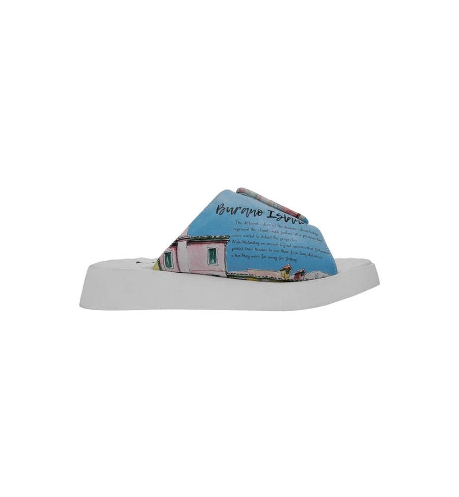 Pantoletten Burano Inselmotiv - Multicolor