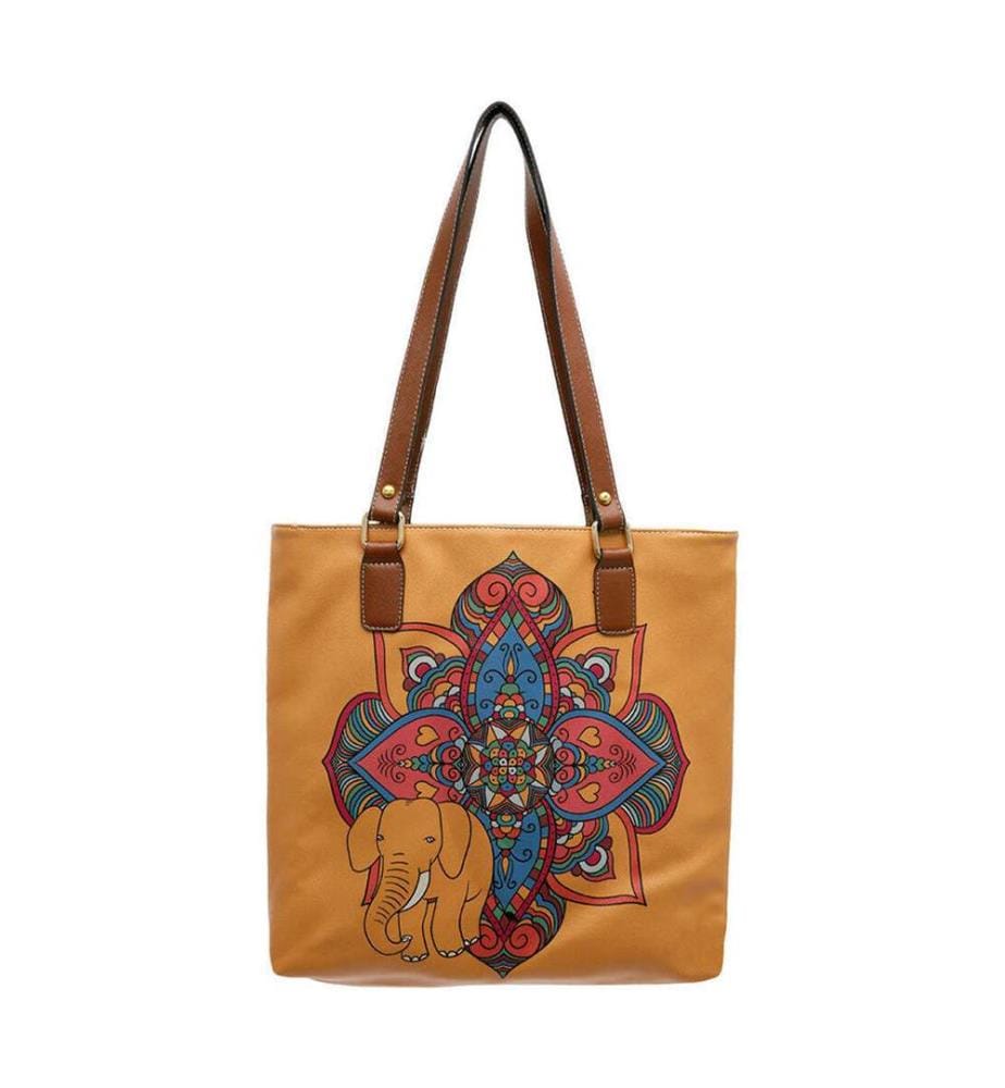 India Design" vegan shopping bag - Orange