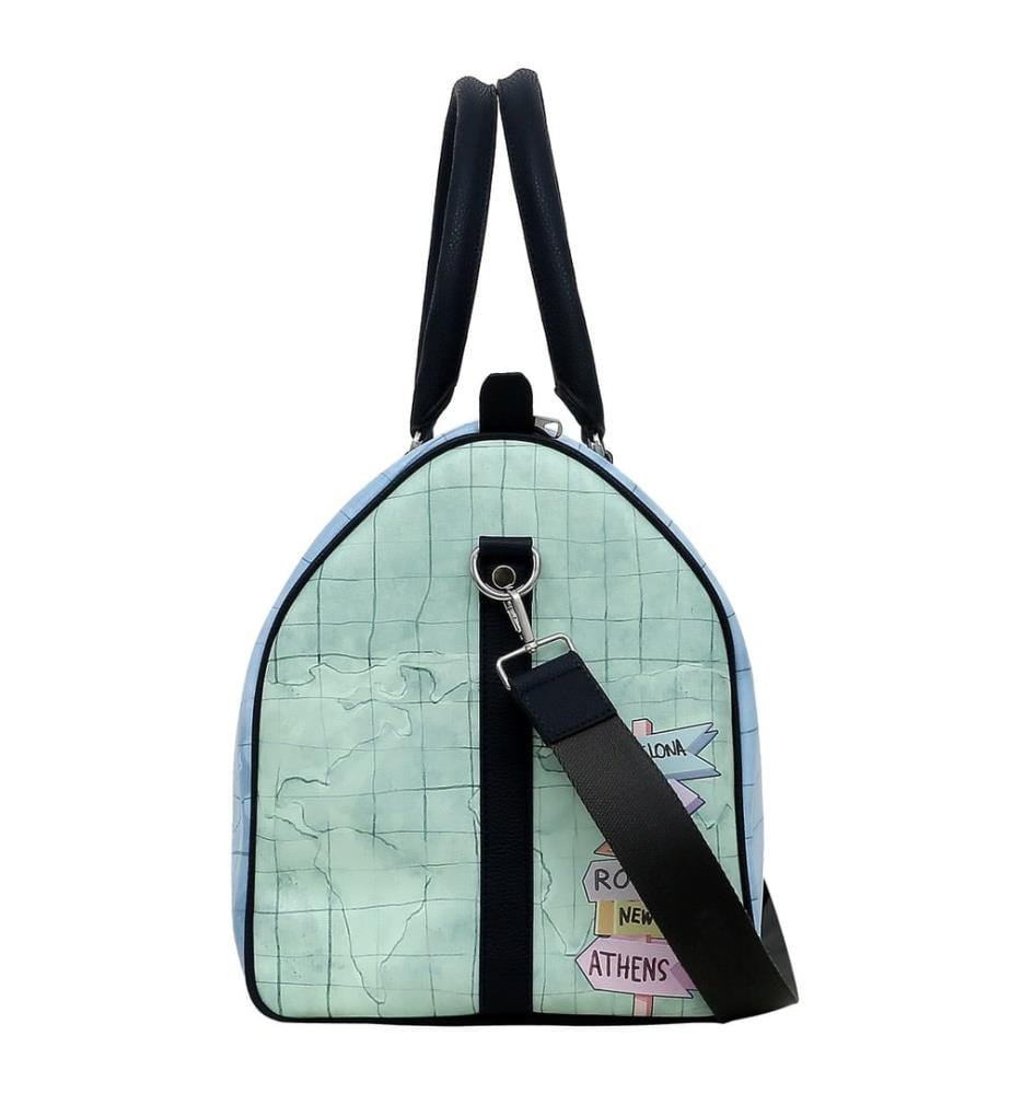 Sac de sport en cuir végétal bleu - Prêt à voyager