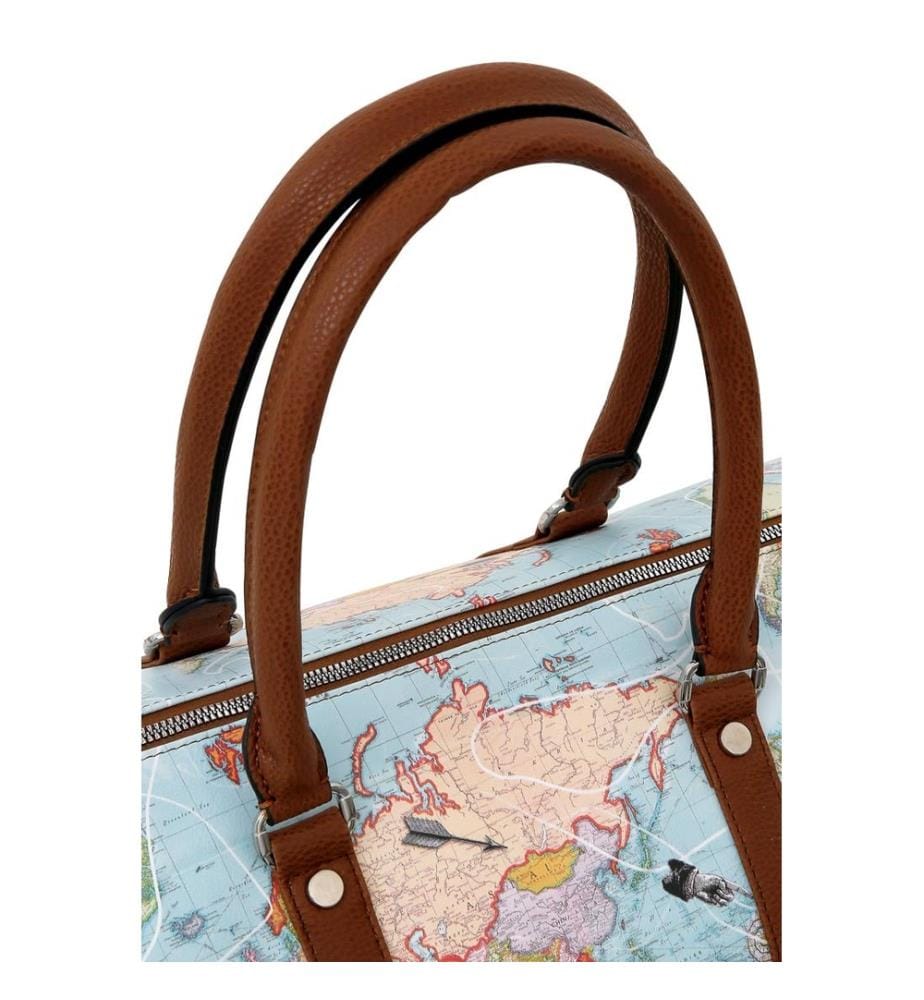 Sac de sport en cuir végétal turquoise - Explore Design