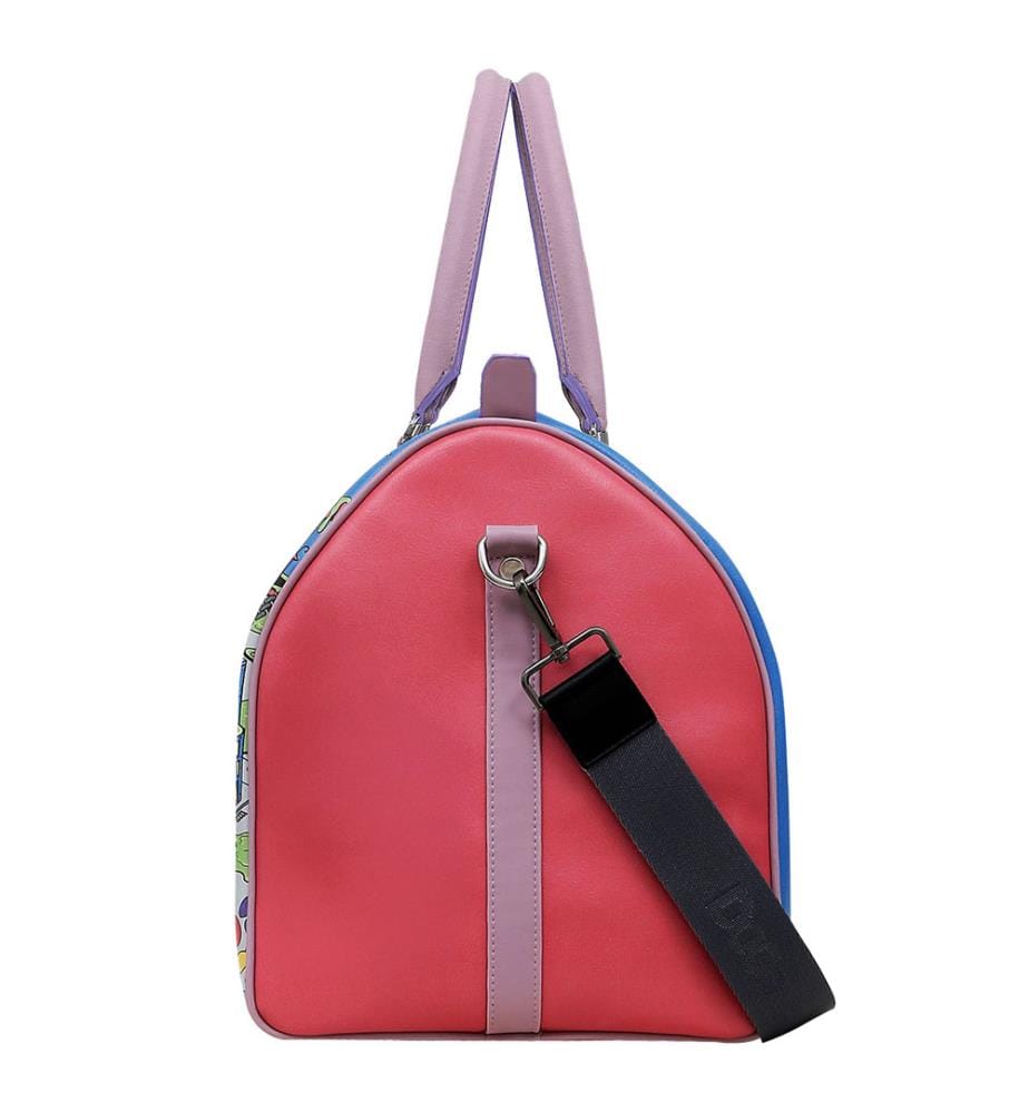 Sac de voyage unisexe en cuir vegan bleu - Motif « Warner Bros DC Villains »