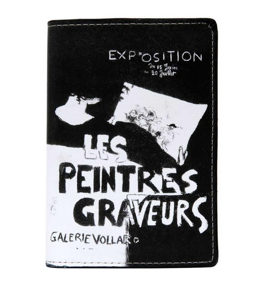 Unisex Vegan Black Passport Cover - Les Peintres Design