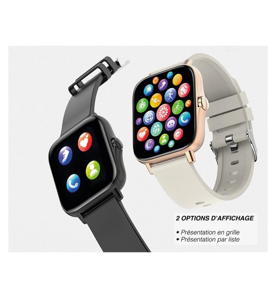 Montre connectée EKO - Modèle Balnéo - Coloris Beige (bracelet en silicone)