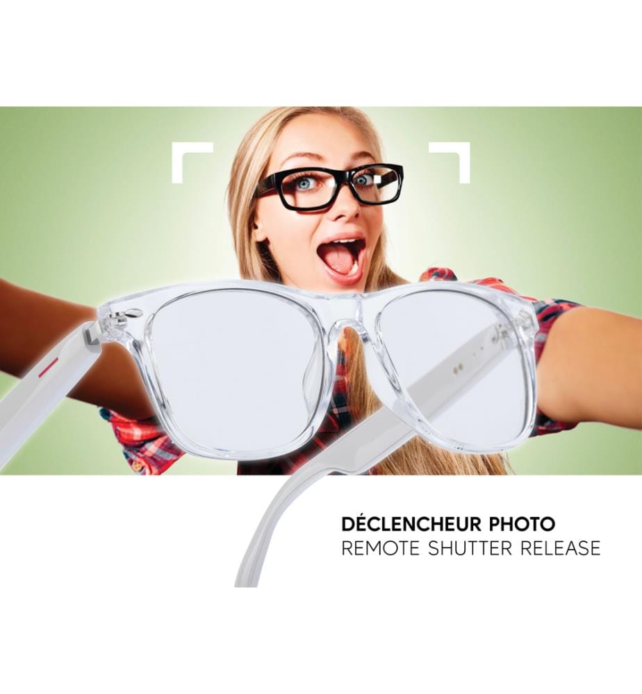 Lunettes connectées Sirius - Blanc & Transparent