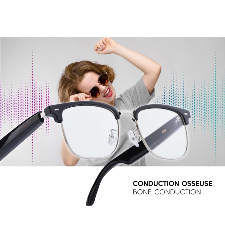 Lunettes connectées Vega - Noir & Argent