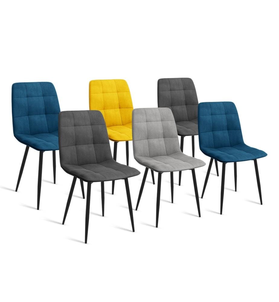 6er-Set Stühle Linda 46 x 55 x 88 cm - Multicolor