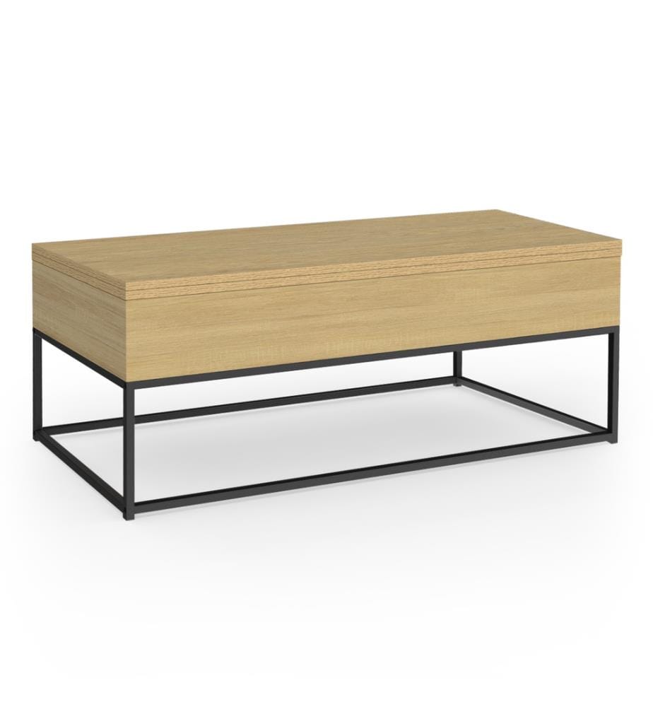 Tavolino Memphis Lift and Extend con Piano Pieghevole 100 x 55 x 40,5/54,5 cm - Legno