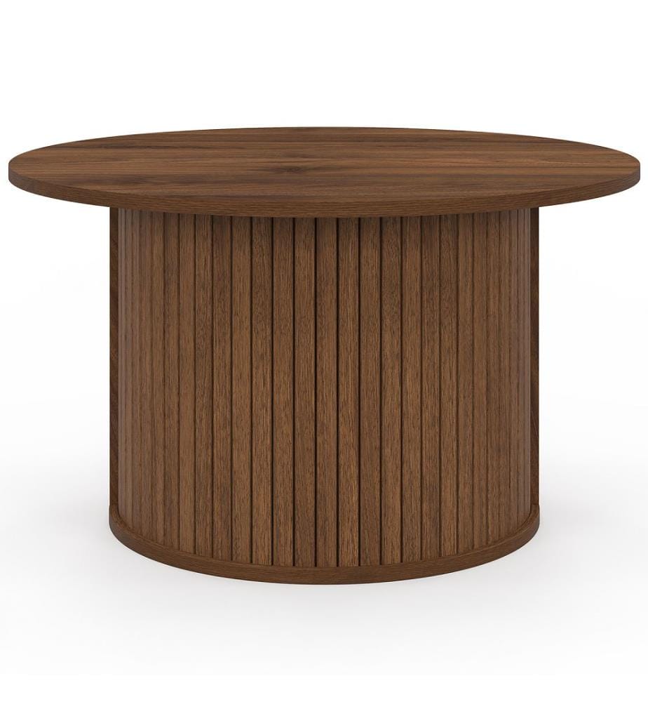 Runder Couchtisch „Albane“ – Nussbaum