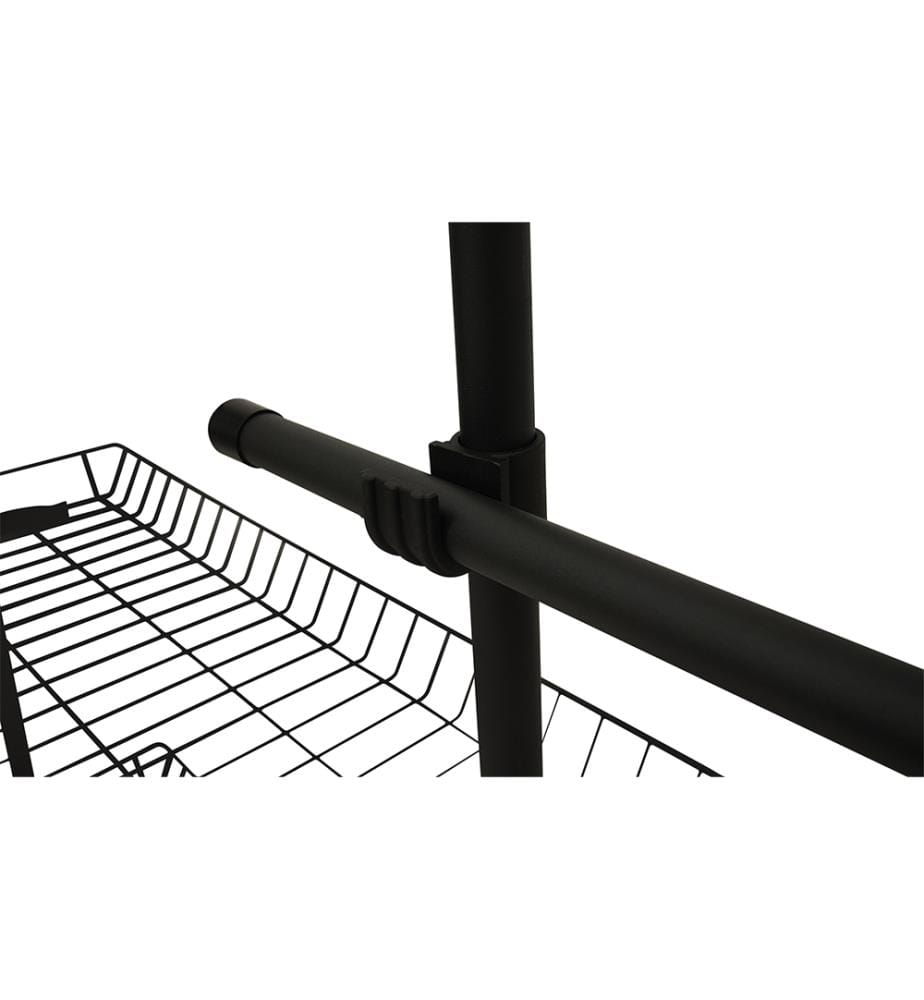 Penderie Télescopique avec rangements intégrés - Noir