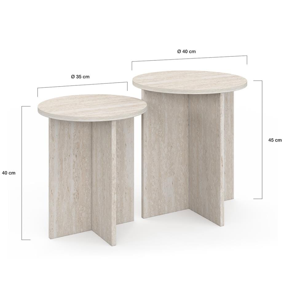 2er-Set Beistelltische – Gabin