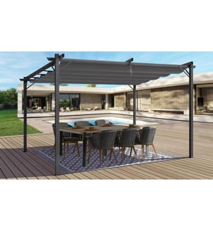 Pergola Marina 3 x 4 m Einziehbares Dach - Grau