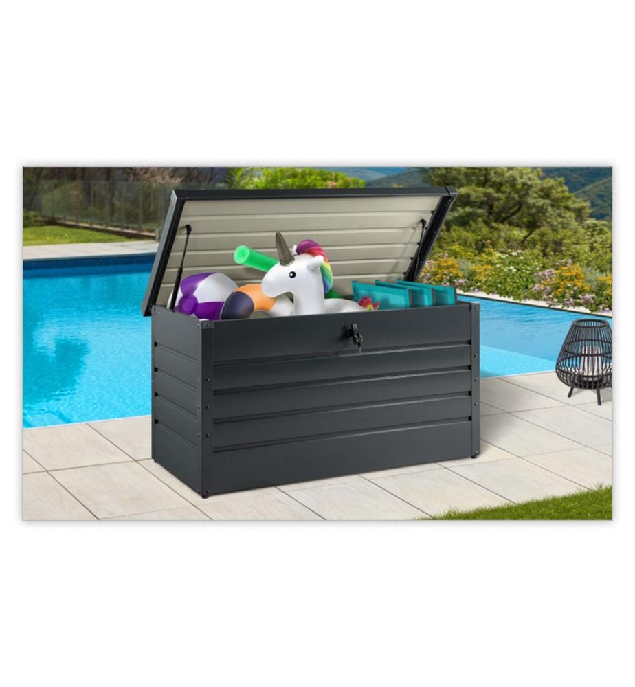 Outdoor metal storage bo x 350L - Anthracite grey