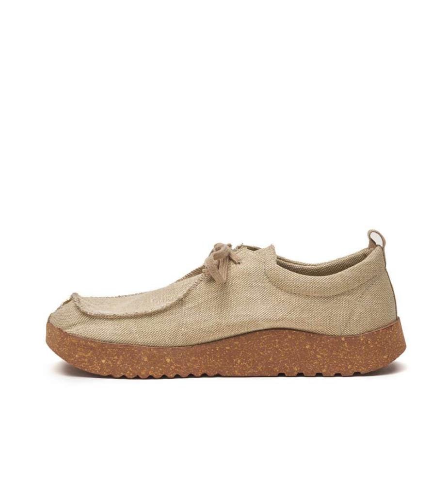  Freizeitschuhe aus Canvas mit Korksohle - Beige