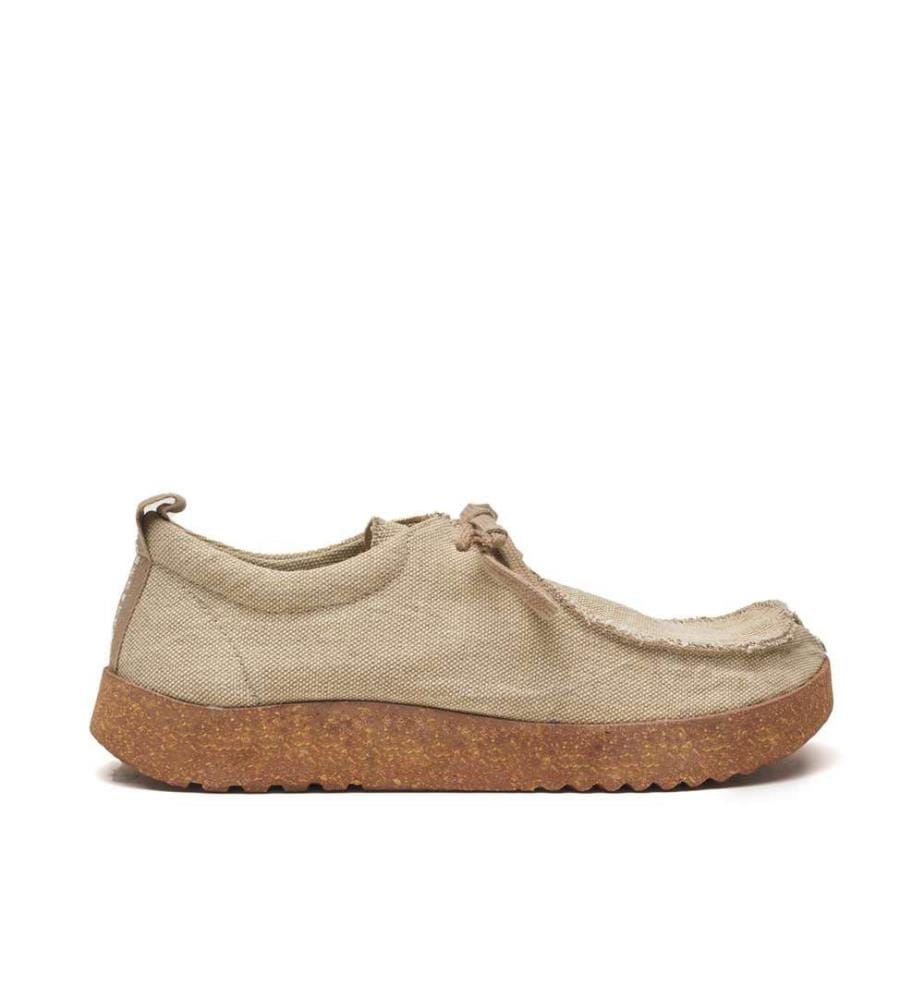  Freizeitschuhe aus Canvas mit Korksohle - Beige