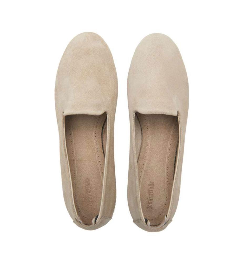 Leder Freizeitschuhe - Beige-Wildleder