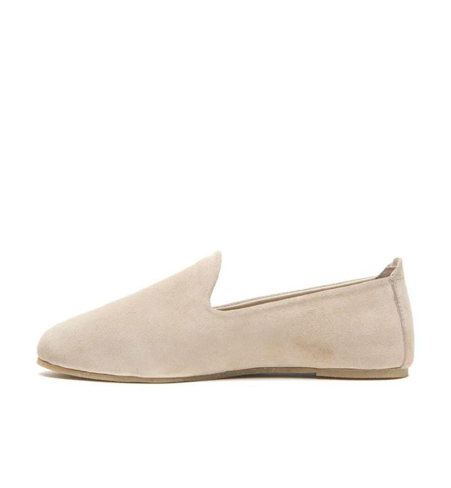 Leder Freizeitschuhe - Beige-Wildleder
