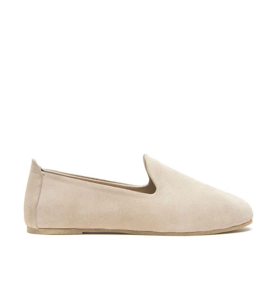 Leder Freizeitschuhe - Beige-Wildleder