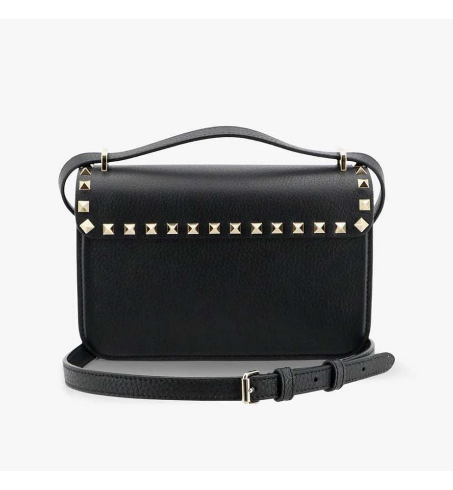 Sac Bandoulière Cuir Rockstud – Noir