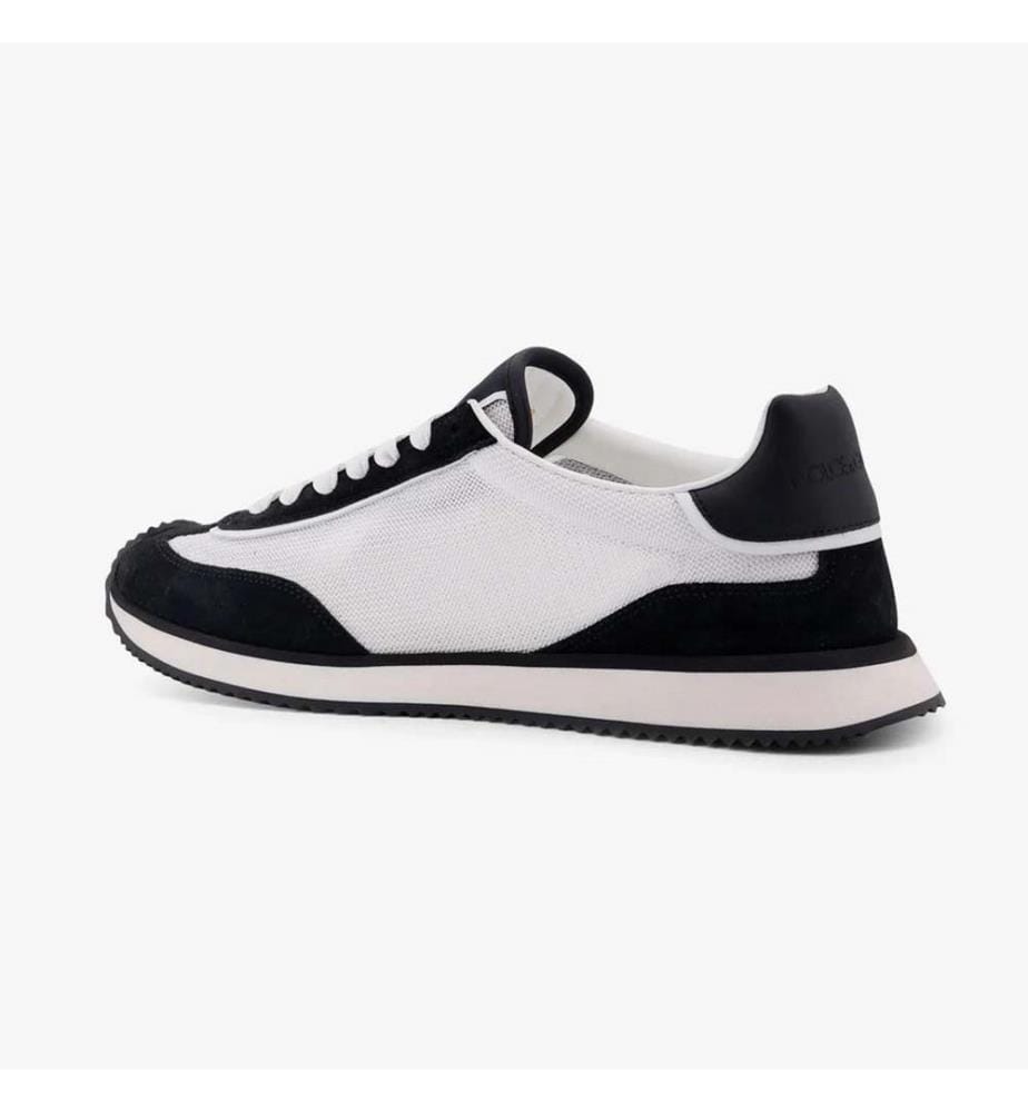 Baskets Nylon & Daim Cushion – Noir/Blanc