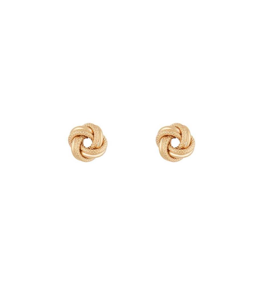 Orelle-Locken Noeud Torsadé 8mm - Gelbgold 375/1000